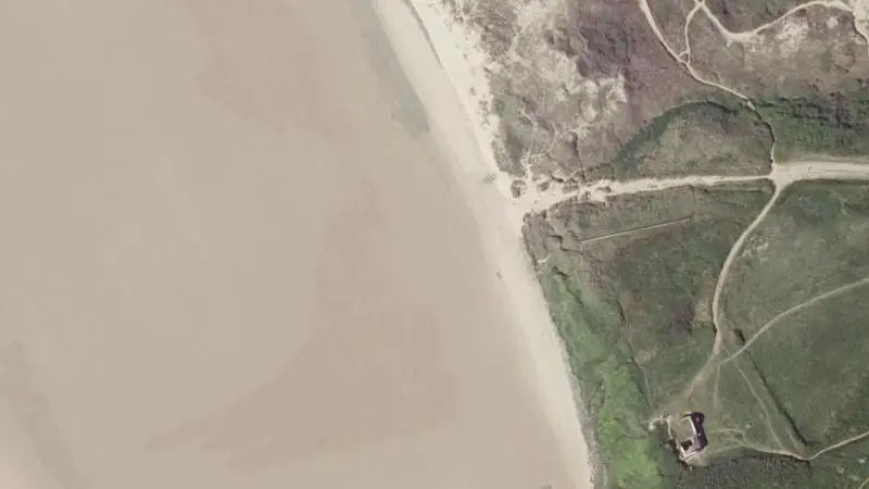 Vue aérienne : Plage de la Vieille Eglise