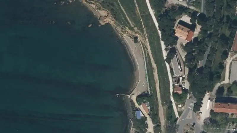 Vue aérienne : Plage des Combattants
