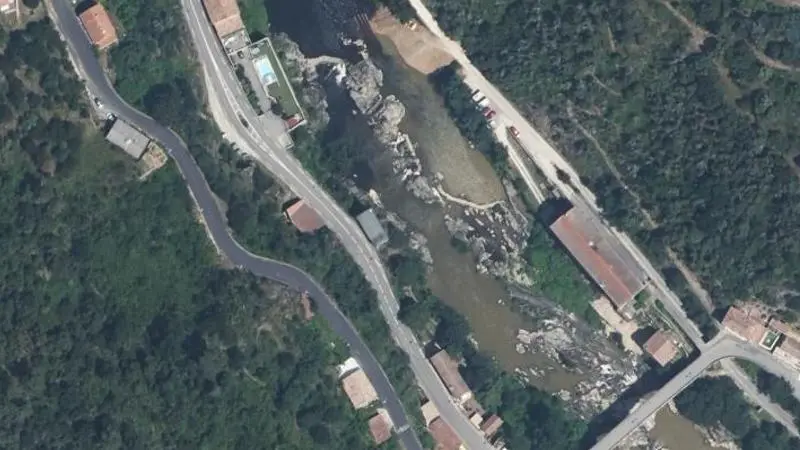 Vue aérienne : Site de Baignade de Fontugne