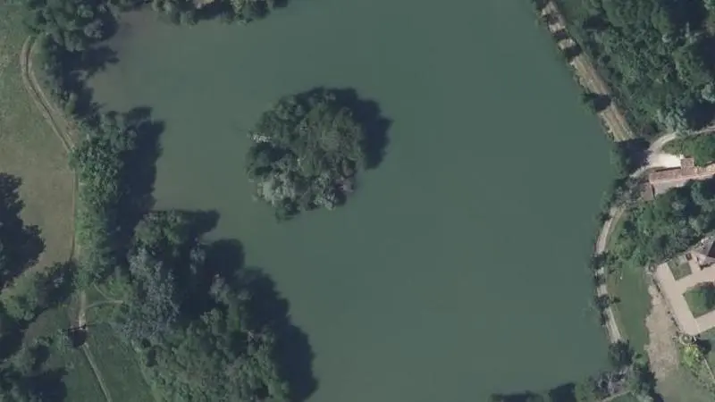 Vue aérienne : Lac de Laubesc