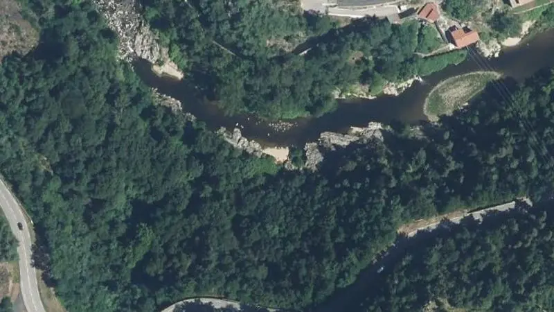 Vue aérienne : Plage de l'Eyrieux