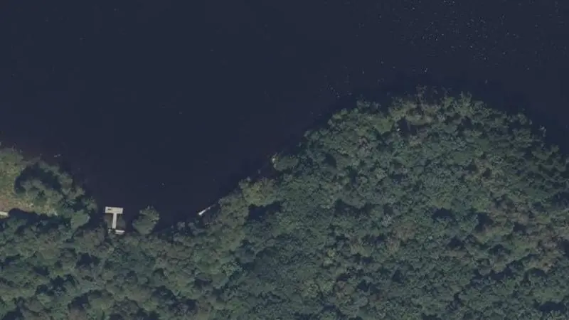 Vue aérienne : Plage du lac de Vassivière