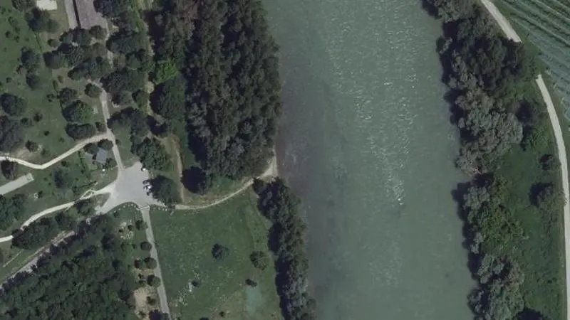 Vue aérienne : Plage de la Garonne