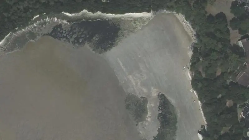Vue aérienne : Plage de l'Arneche