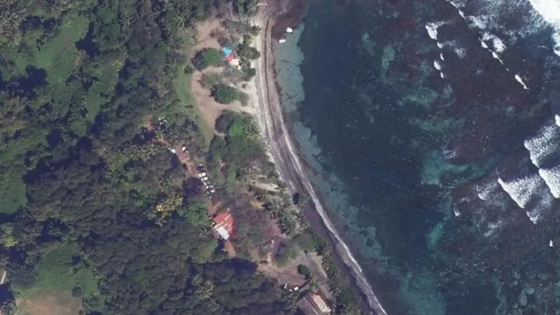 Vue aérienne : Anse Azerot