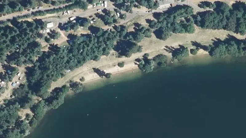 Vue aérienne : Camping du Lac