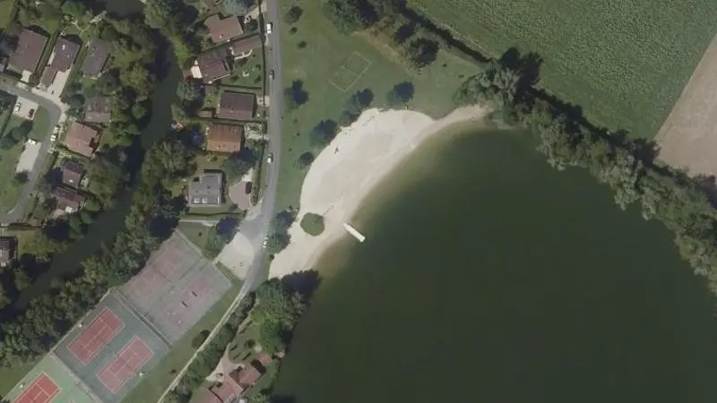 Vue aérienne : Plage de Vinneuf