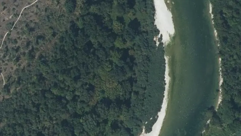 Vue aérienne : Plage de l'Ain