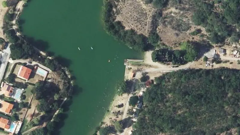 Vue aérienne : Plage du Camping