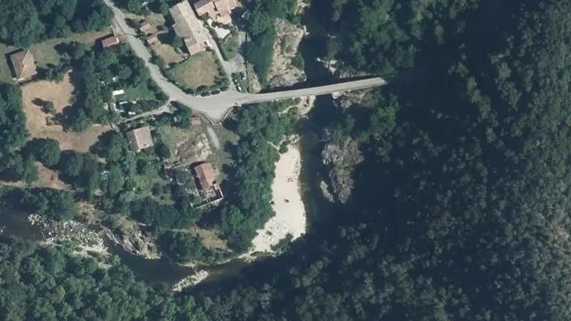 Vue aérienne : Baignade du Barutel