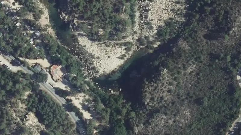 Vue aérienne : Baignade de la Solenzara