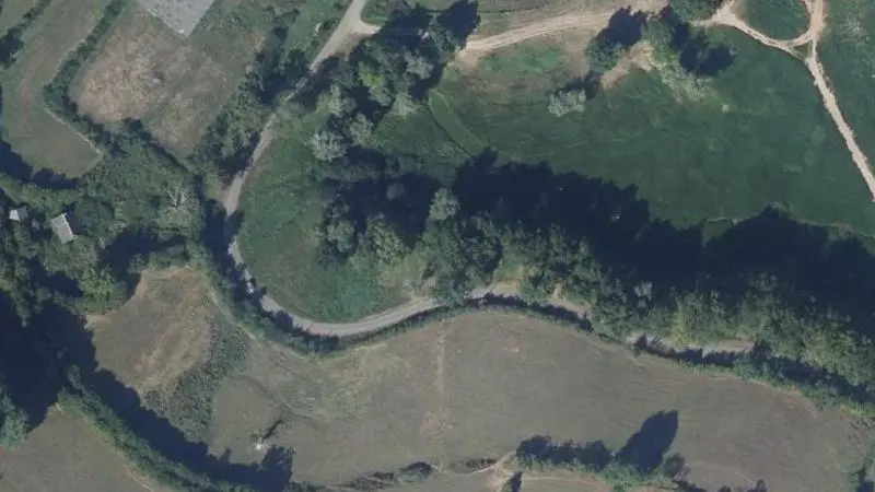 Vue aérienne : Aire d'accueil de Bonin