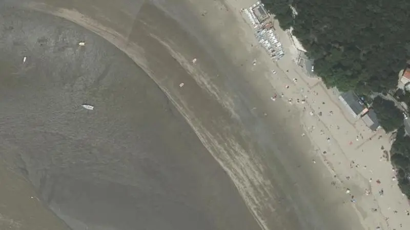 Vue aérienne : Plage des Nonnes