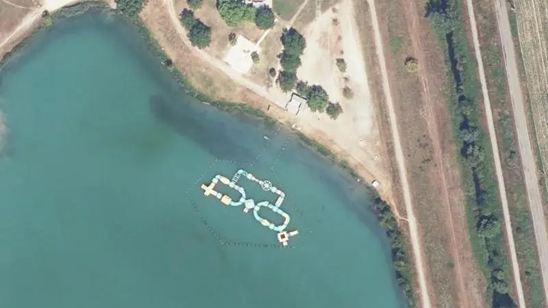 Vue aérienne : Parc Aquatique - Plage de l'Écoinçon