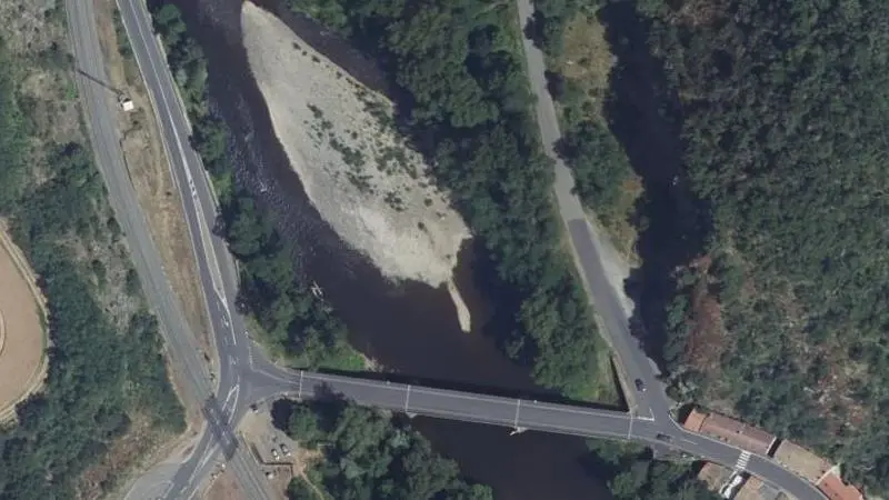 Vue aérienne : Plage de l'Allier