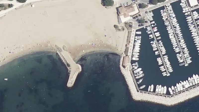 Vue aérienne : Plage Miramar