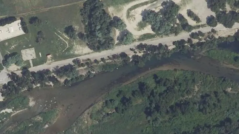 Vue aérienne : Baignade de Vinon sur Verdon