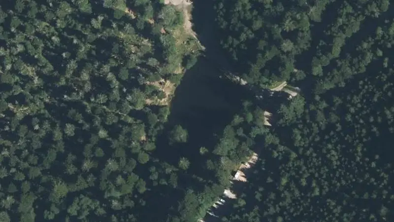 Vue aérienne : Étang du Coucou