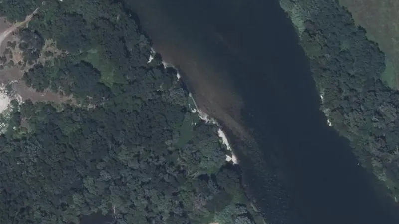 Vue aérienne : Plage de l'Ardèche