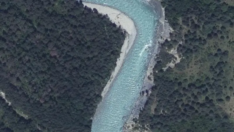 Vue aérienne : L'Estang beach