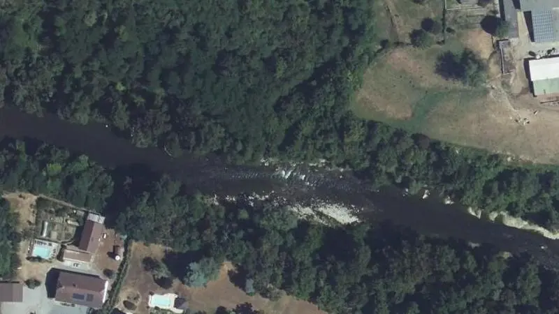 Vue aérienne : Plage du ruisseau de Lagnat