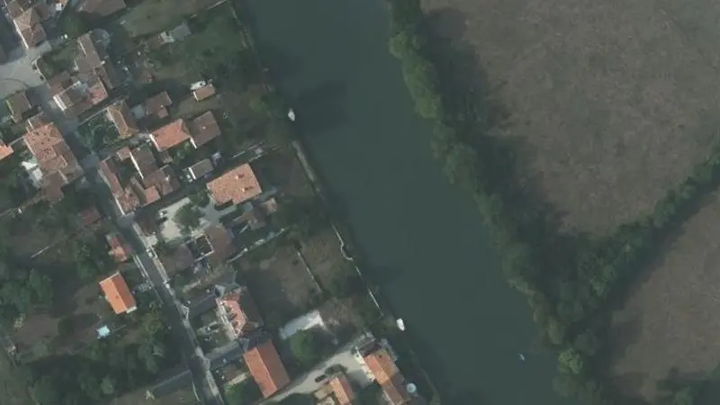 Vue aérienne : Baignade Aménagée Rive Gauche Charente