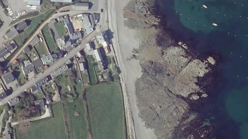 Vue aérienne : Omonville la Rogue le Port