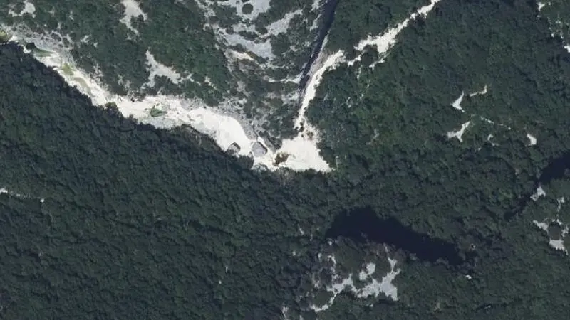 Vue aérienne : Baignade de l'Aiguillon