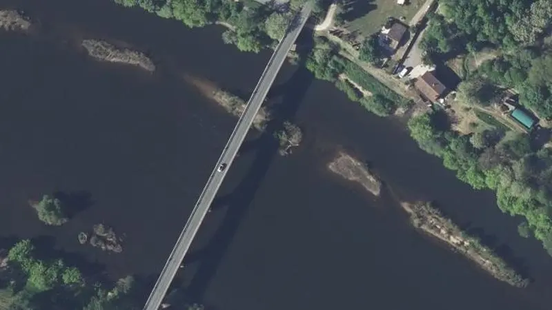 Vue aérienne : Plage de la Dordogne