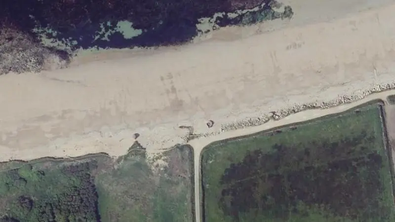 Vue aérienne : OMONVILLE-LA-PETITE Anse Saint Martin