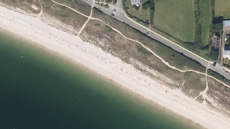 Vue aérienne : Grande Plage de Kervoyal