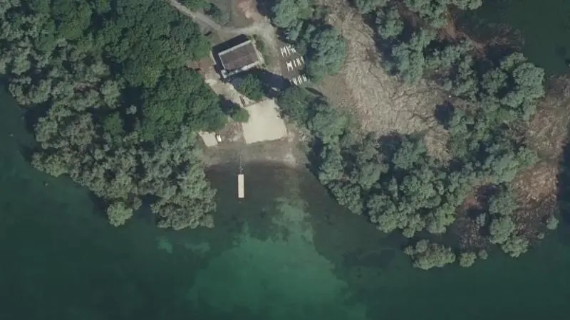 Vue aérienne : Plage du lac d'Orient (Réservoir Seine)