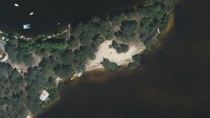 Vue aérienne : Plage du lac d'Hourtin