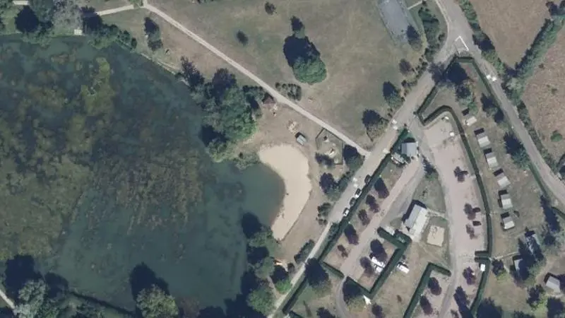 Vue aérienne : Etang des Pres de la Ville