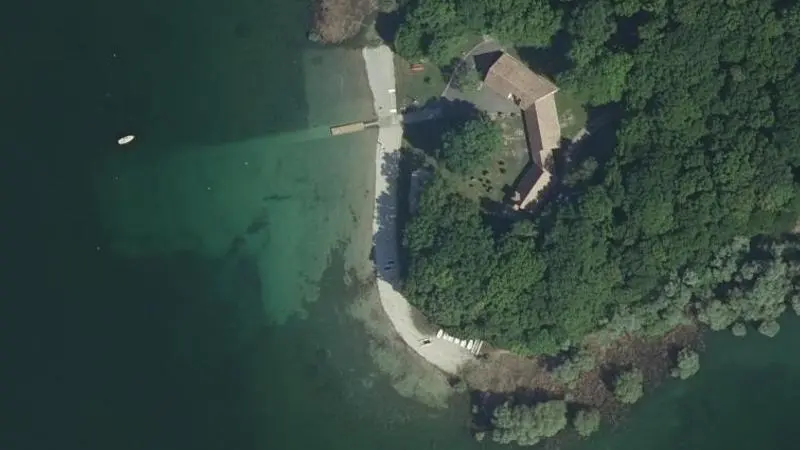 Vue aérienne : Plage du lac d'Orient (Réservoir Seine)
