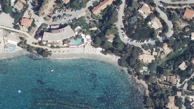Vue aérienne : Plage Rayol Ouest