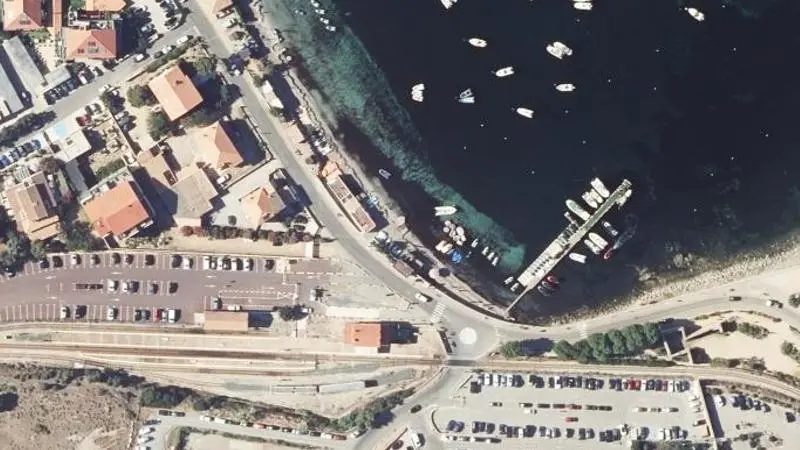 Vue aérienne : Gare