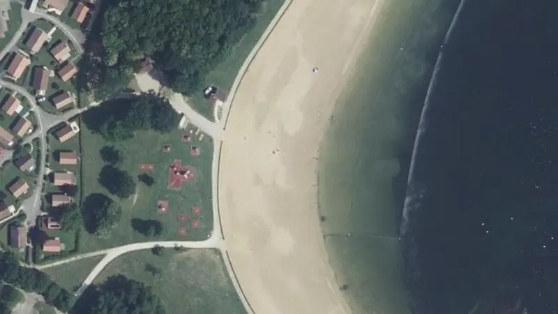 Vue aérienne : Giffaumont Plage du Camping (der)