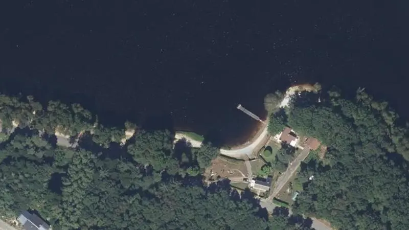 Vue aérienne : Plage du lac de Vassivière