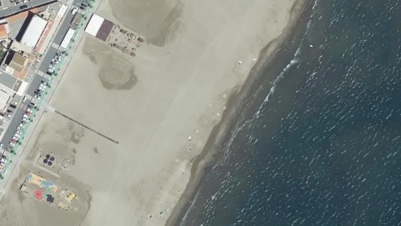 Vue aérienne : Plage du Front de Mer