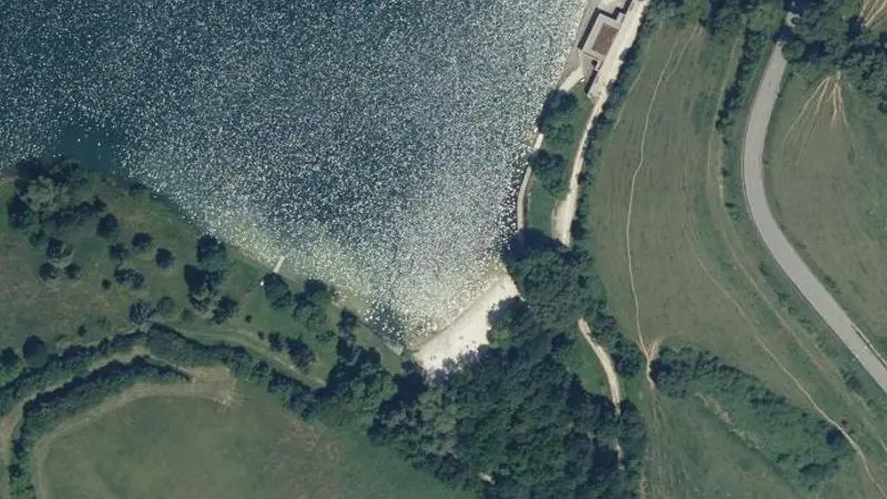Vue aérienne : Lac du Magnoac