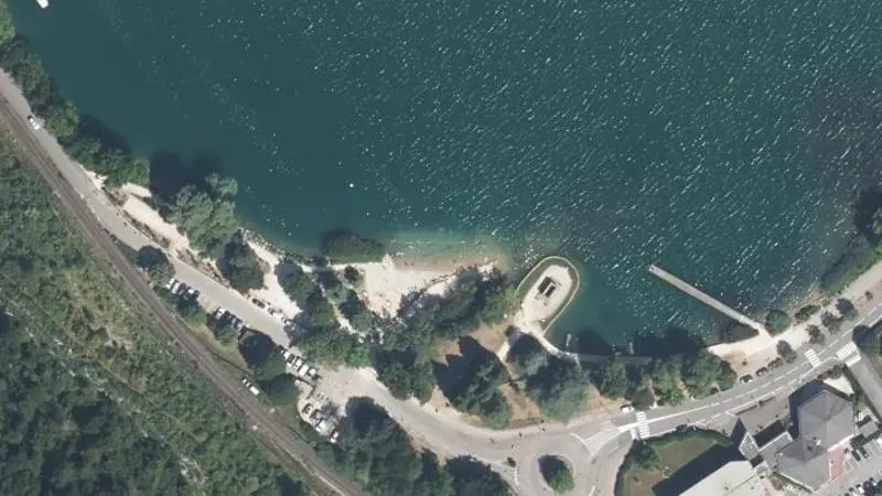Vue aérienne : Plage de la Colonne