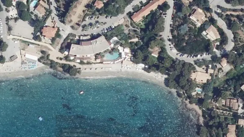 Vue aérienne : Plage Rayol Est