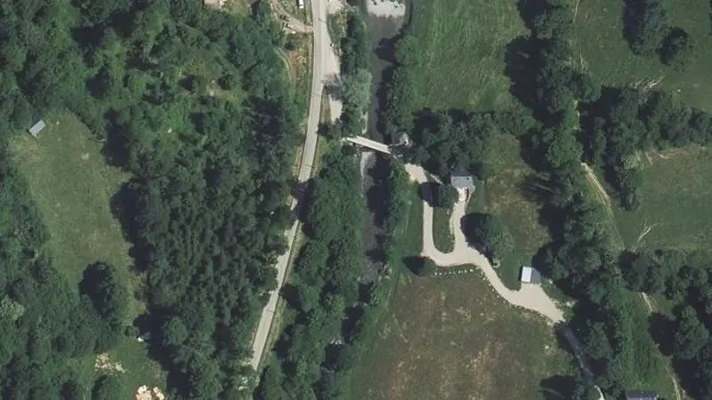 Vue aérienne : Plage de Rivière Alet