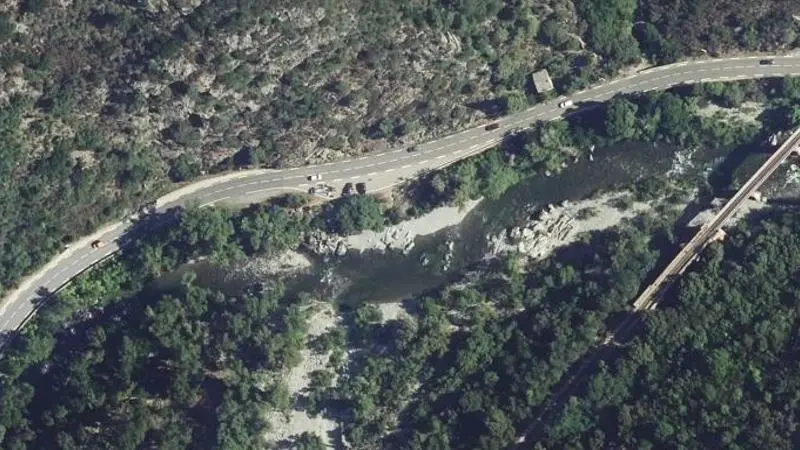 Vue aérienne : Plage du Golo